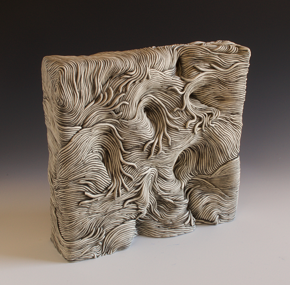 Clay, ceramic, Erik, Gellert, Erik Gellert, square, mason stain, coil ceramic, coils, clay, sculpture, contemporary craft.